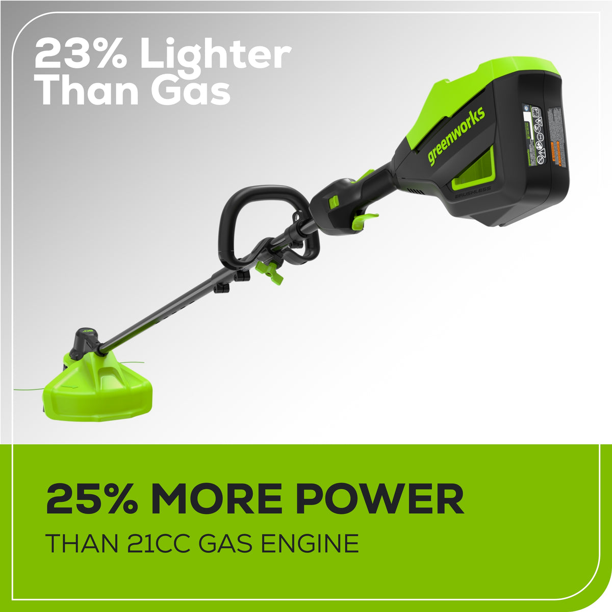 60V 17" Cordless Battery Brushless String Trimmer: 2.5 Ah Battery and Charger