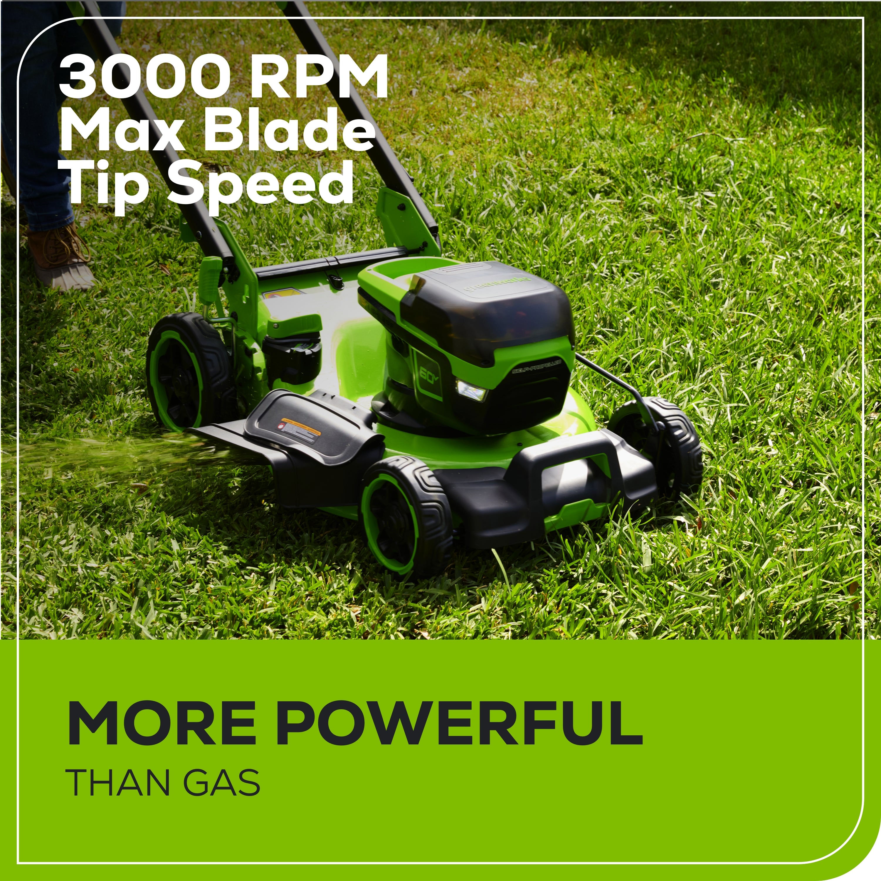 OPEN BOX 60V 22" Cordless Battery Self-Propelled Lawn Mower, 8.0 Ah Battery and 6A Charger, LM2206S