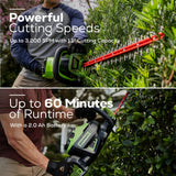 60V 25" Dual Blade Self-Propelled Mower 5-pc Combo Kit, (3) 4.0 Ah Batteries, (1) Single Port Chargers and (1) Dual-Port Charger