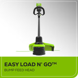 60V 17" Cordless Battery Brushless String Trimmer: 2.5 Ah Battery and Charger
