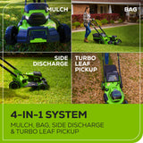 OPEN BOX 60V 22" Cordless Battery Self-Propelled Lawn Mower, 8.0 Ah Battery and 6A Charger, LM2206S