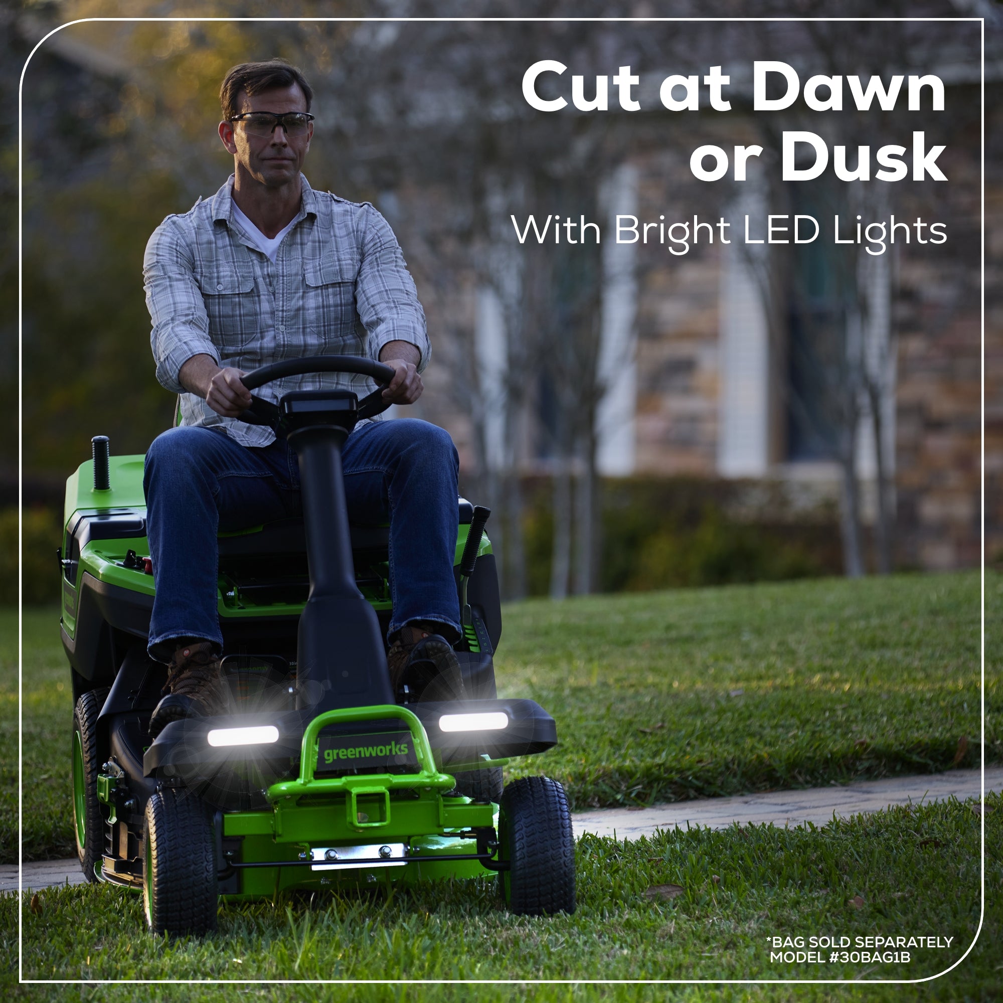 60V 30” CrossoverT Riding Lawn Tractor with (2) 8.0 Ah, (2) 4.0 Ah Batteries & 600-Watt Charger, CRT3061