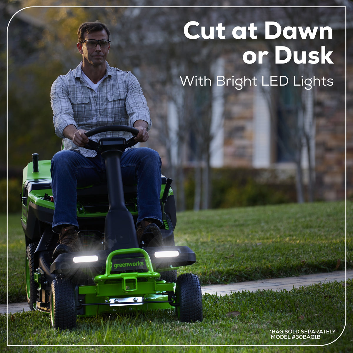 60V 30” CrossoverT Riding Lawn Tractor with (2) 8.0 Ah, (2) 4.0 Ah Batteries & 600-Watt Charger, CRT3061