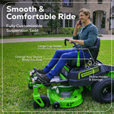 RENEWED 60V 42" Electric CrossoverZ Zero Turn Mower with (6) 8 Ah Batteries and (3) Dual-Port Turbo Chargers, CRZ4261