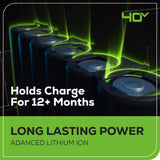 40V Cordless Battery Inflator: 2.0 Ah Battery and Charger