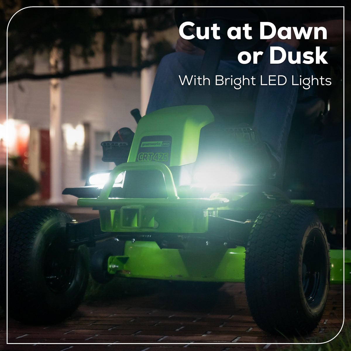 60V 42" Cordless Battery CrossoverT Riding Lawn Mower: (6) 8.0 Ah Batteries and (3) Dual-Port Turbo Chargers, CRT4261