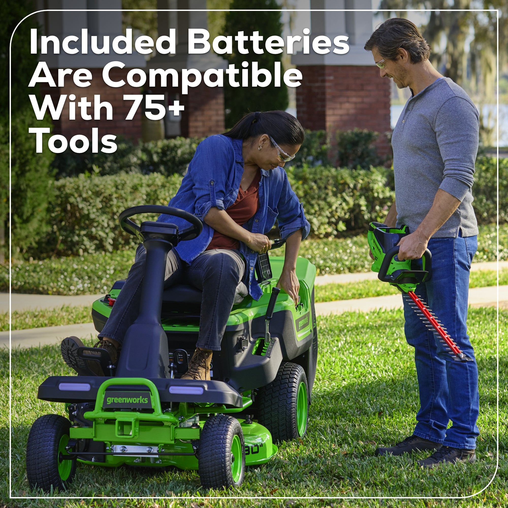 60V 30” CrossoverT Riding Lawn Tractor with (2) 8.0 Ah, (2) 4.0 Ah Batteries & 600-Watt Charger, CRT3061