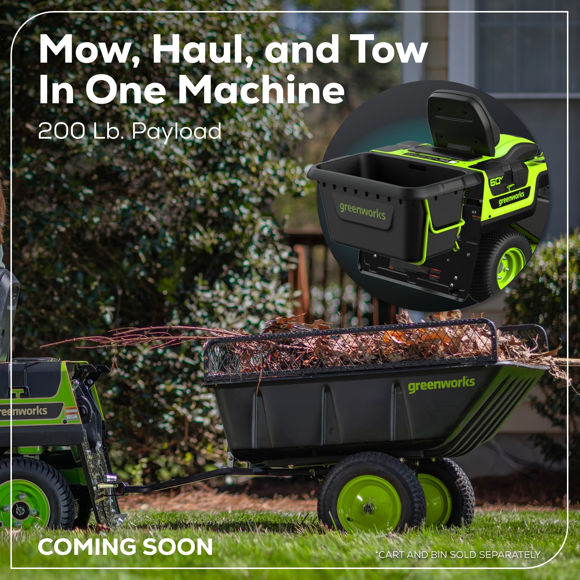 60V 30” CrossoverT Riding Lawn Tractor with (2) 8.0 Ah, (2) 4.0 Ah Batteries & 600-Watt Charger, CRT3061