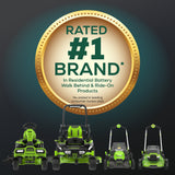 60V 42" Cordless Battery CrossoverT Riding Lawn Mower: (6) 8.0 Ah Batteries and (3) Dual-Port Turbo Chargers, CRT4261
