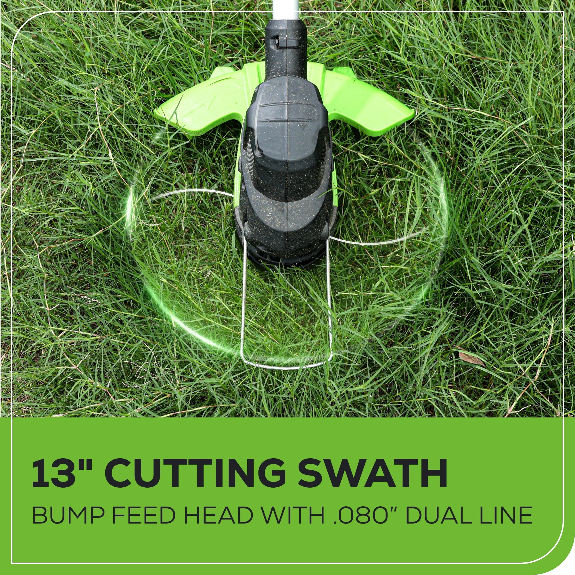 80V 13" String Trimmer: 2.0 Ah Battery and Charger