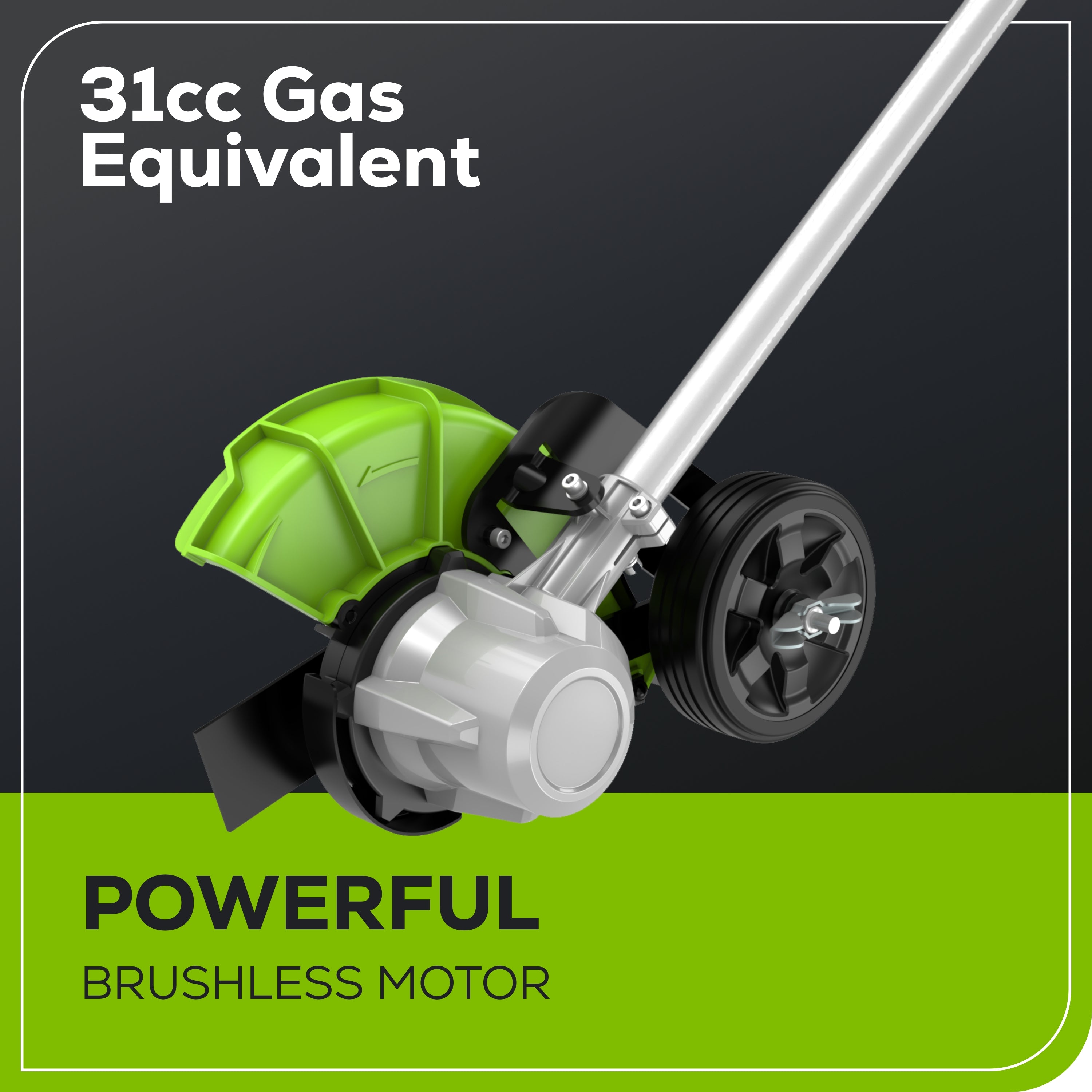 60V 8" Brushless Cordless Battery Edger: (1) 2.5 Ah Battery, (1) 3A Charger