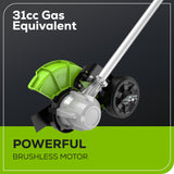 60V 8" Brushless Cordless Battery Edger: (1) 2.5 Ah Battery, (1) 3A Charger