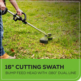 Pro 80V 16" Brushless String Trimmer & 500CFM Leaf Blower Combo w/ 2.0 Ah Battery & Charger