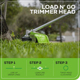 48V (24V x 2) 16" Cordless Battery String Trimmer (Attachment Capable): (2) 4.0 Ah USB Batteries and Dual-Port Charger