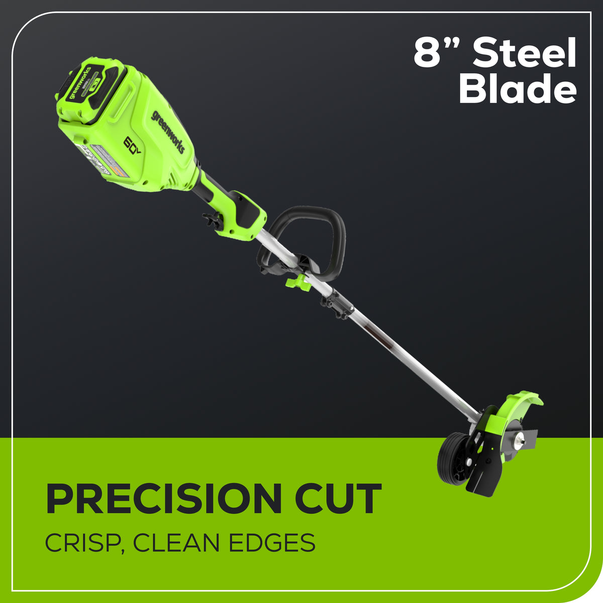 60V 8" Brushless Cordless Battery Edger: (1) 2.5 Ah Battery, (1) 3A Charger