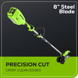 60V 8" Brushless Cordless Battery Edger: (1) 2.5 Ah Battery, (1) 3A Charger