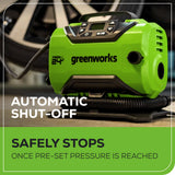 24V Cordless Battery Inflator: 2.0 Ah Battery and Charger