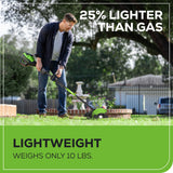 60V 8" Brushless Cordless Battery Edger Black Shaft: (1) 2.5 Ah Battery, (1) 3A Charger