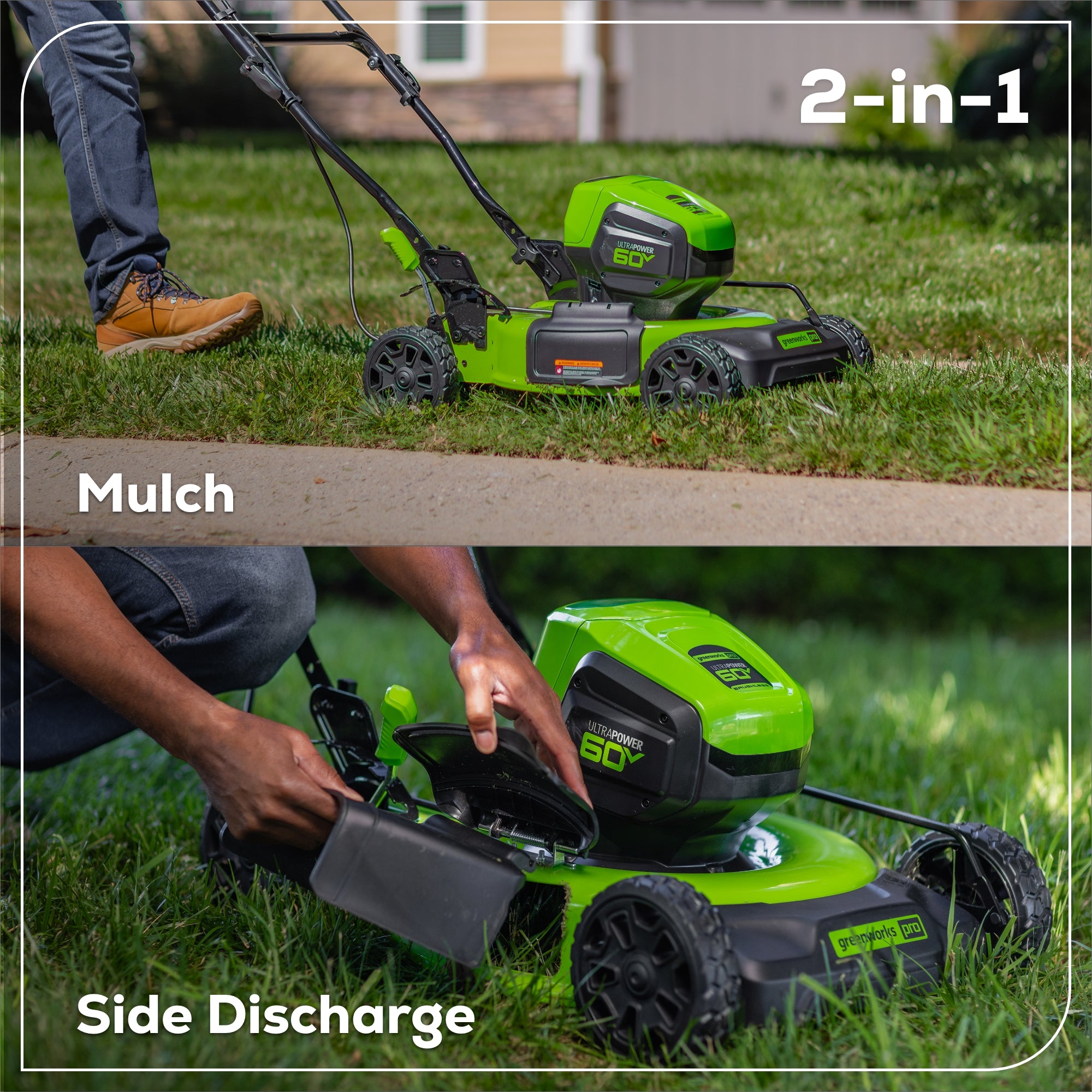 60V 19" Cordless Battery Push Lawn Mower w/ 5.0Ah Battery & Charger, LM1906