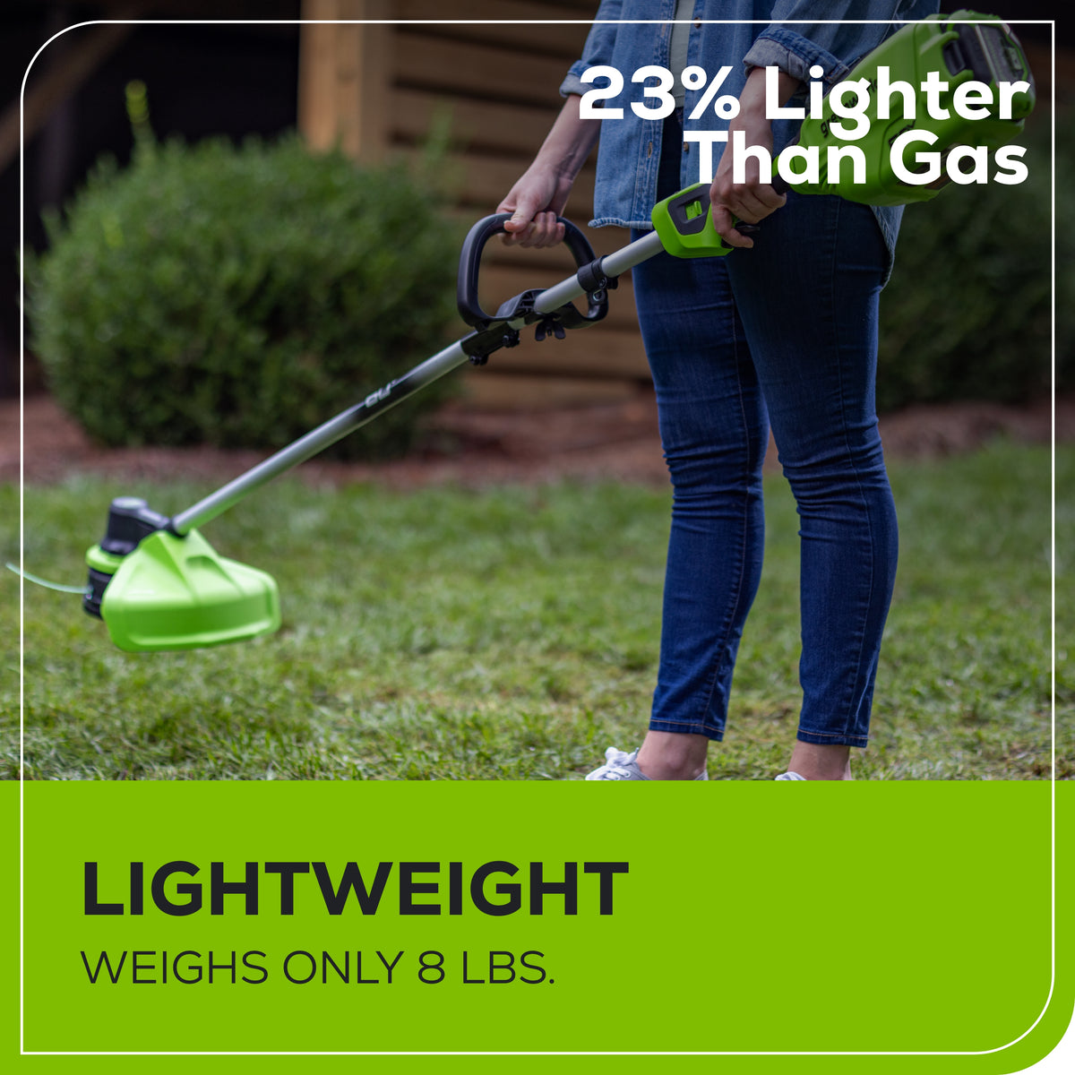 60V 16" Cordless Battery String Trimmer w/ 2.5Ah Battery and 3A Charger