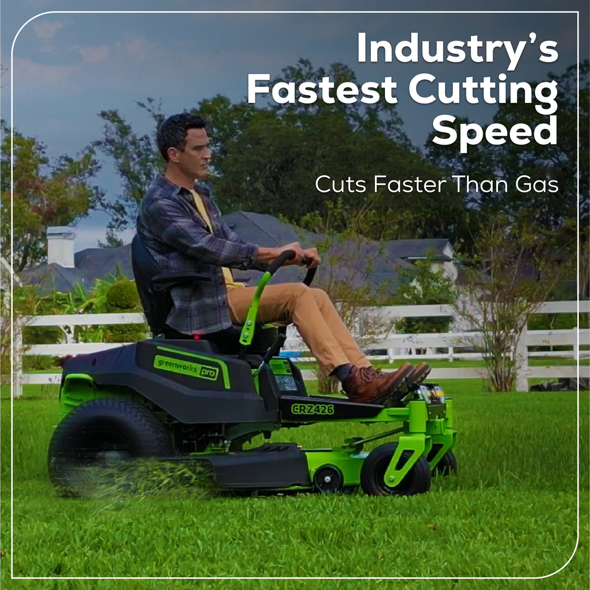 60V 42" Electric CrossoverZ Zero Turn Mower with (4) 8 Ah Batteries and (2) Dual-Port Turbo Chargers, CRZ4262