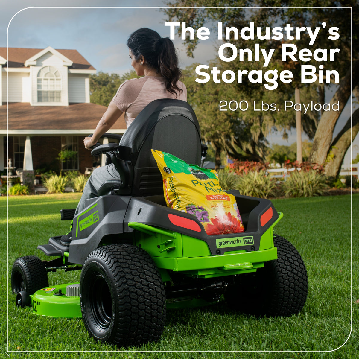 RENEWED 60V 42" Cordless Battery CrossoverT Riding Lawn Mower, (4) 8.0 Ah Batteries and (2) Dual-Port Turbo Chargers, CRT4262