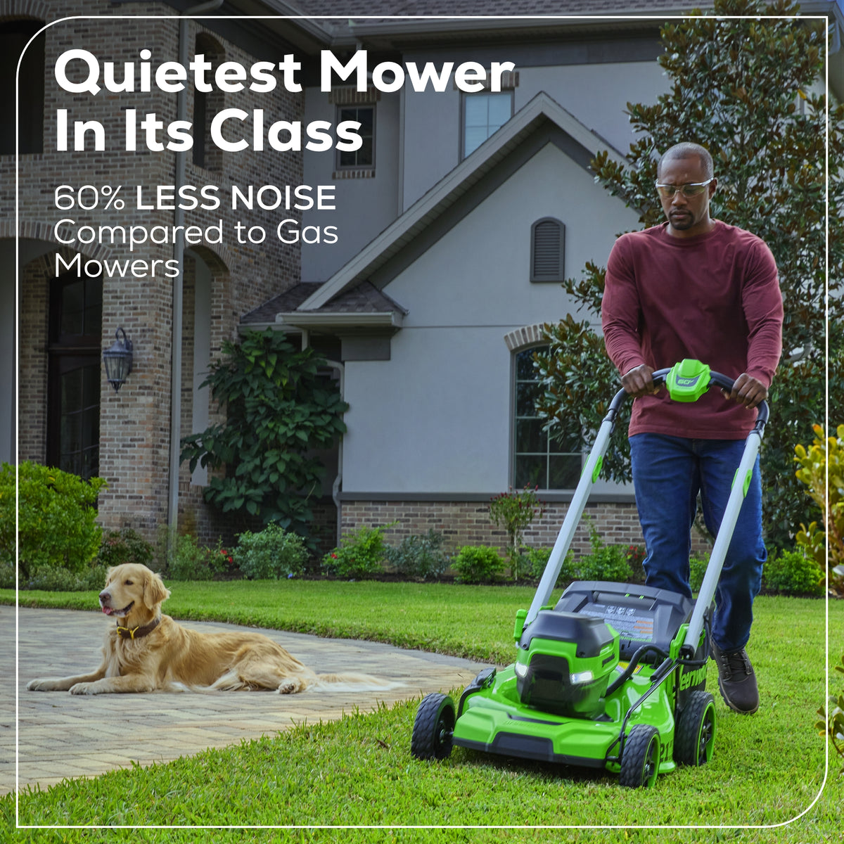 OPEN BOX 60V 21" Cordless Battery Dual Blade Self-Propelled Mower, (1) 8Ah battery and 6A Charger, LM2146S