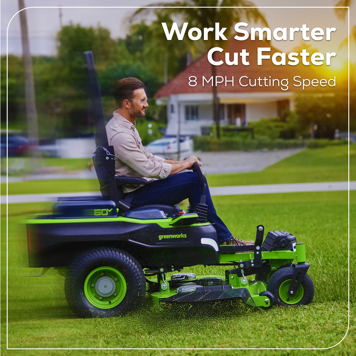 60V 54" MaximusZ Zero Turn Riding Mower: (2) 20.0 Ah (2) 8.0 Ah and (2) 4.0 Ah Batteries and 1.5kW Charger, MZ5461