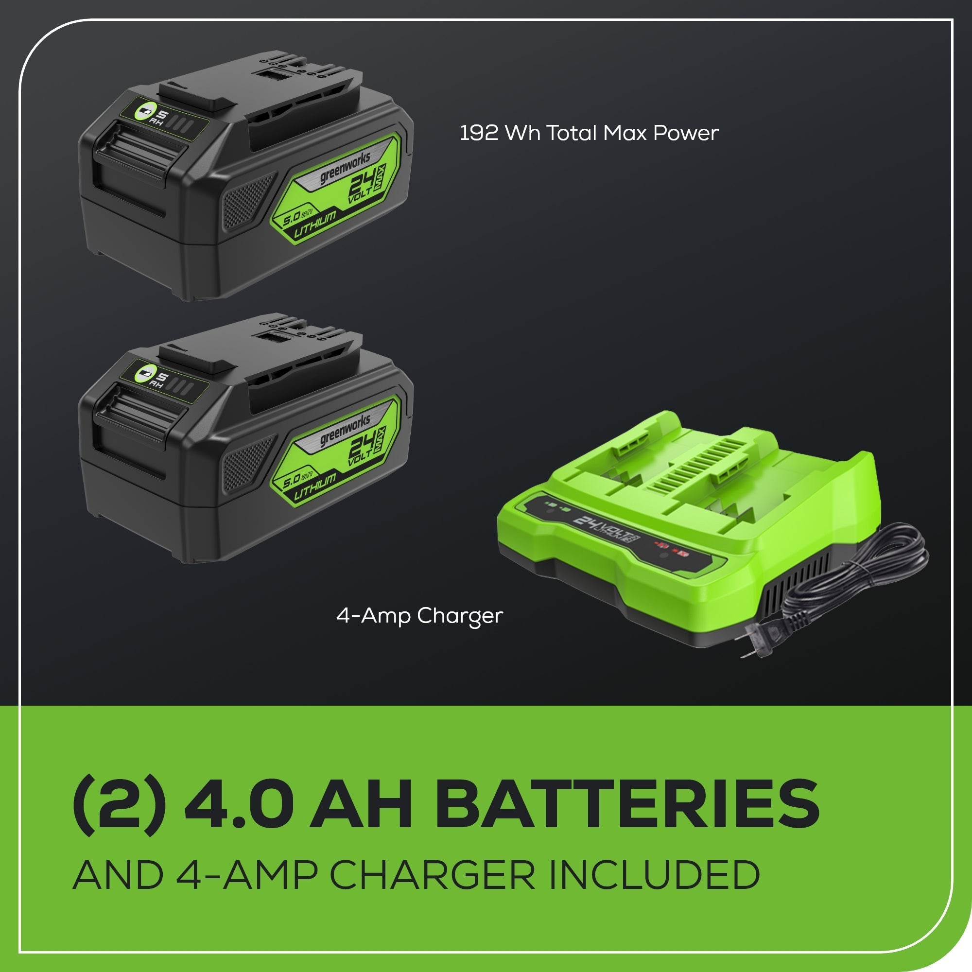 48V (24V x 2) 16" Cordless Battery String Trimmer (Attachment Capable): (2) 4.0 Ah USB Batteries and Dual-Port Charger