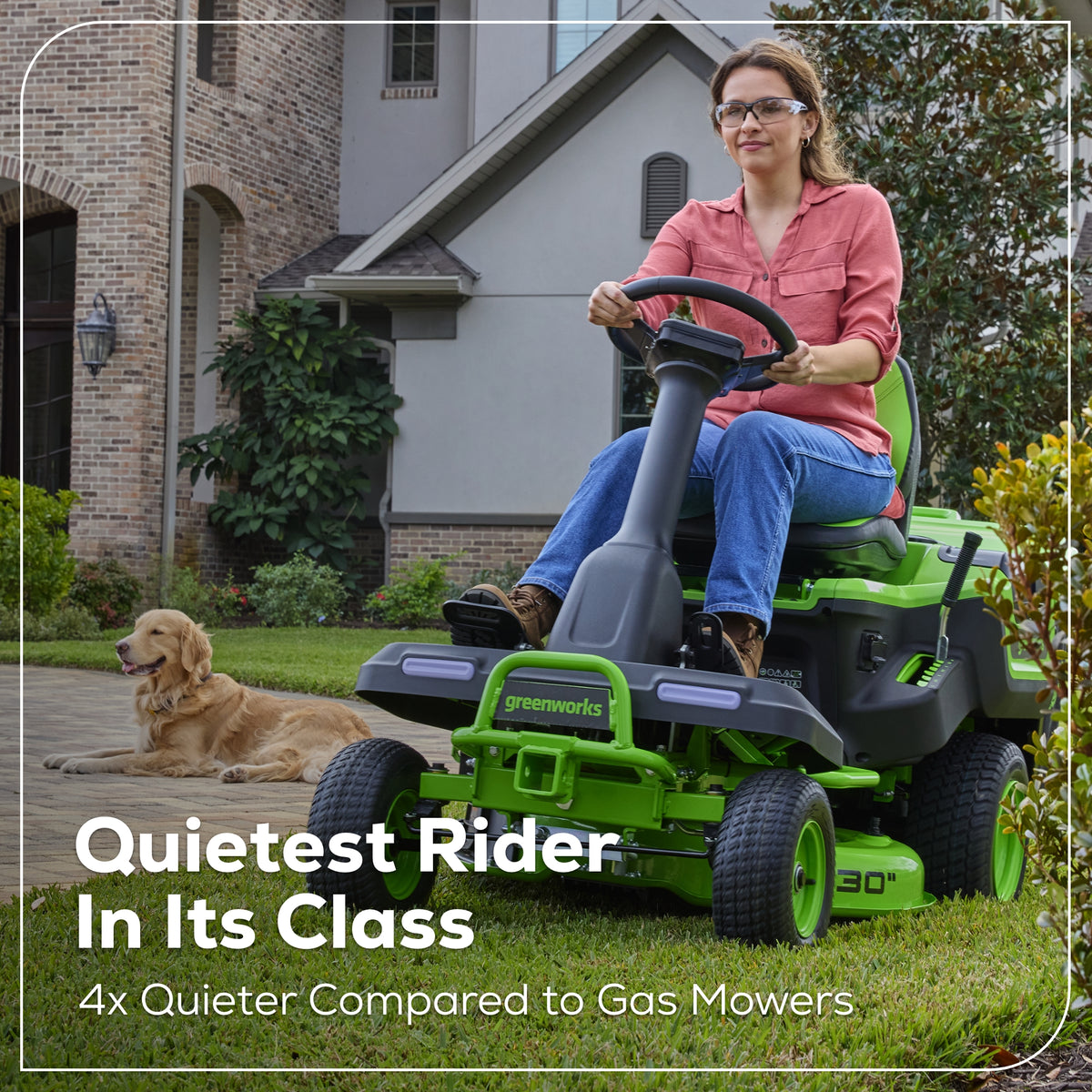 60V 30” CrossoverT Riding Lawn Tractor with (2) 8.0 Ah, (2) 4.0 Ah Batteries & 600-Watt Charger, CRT3061