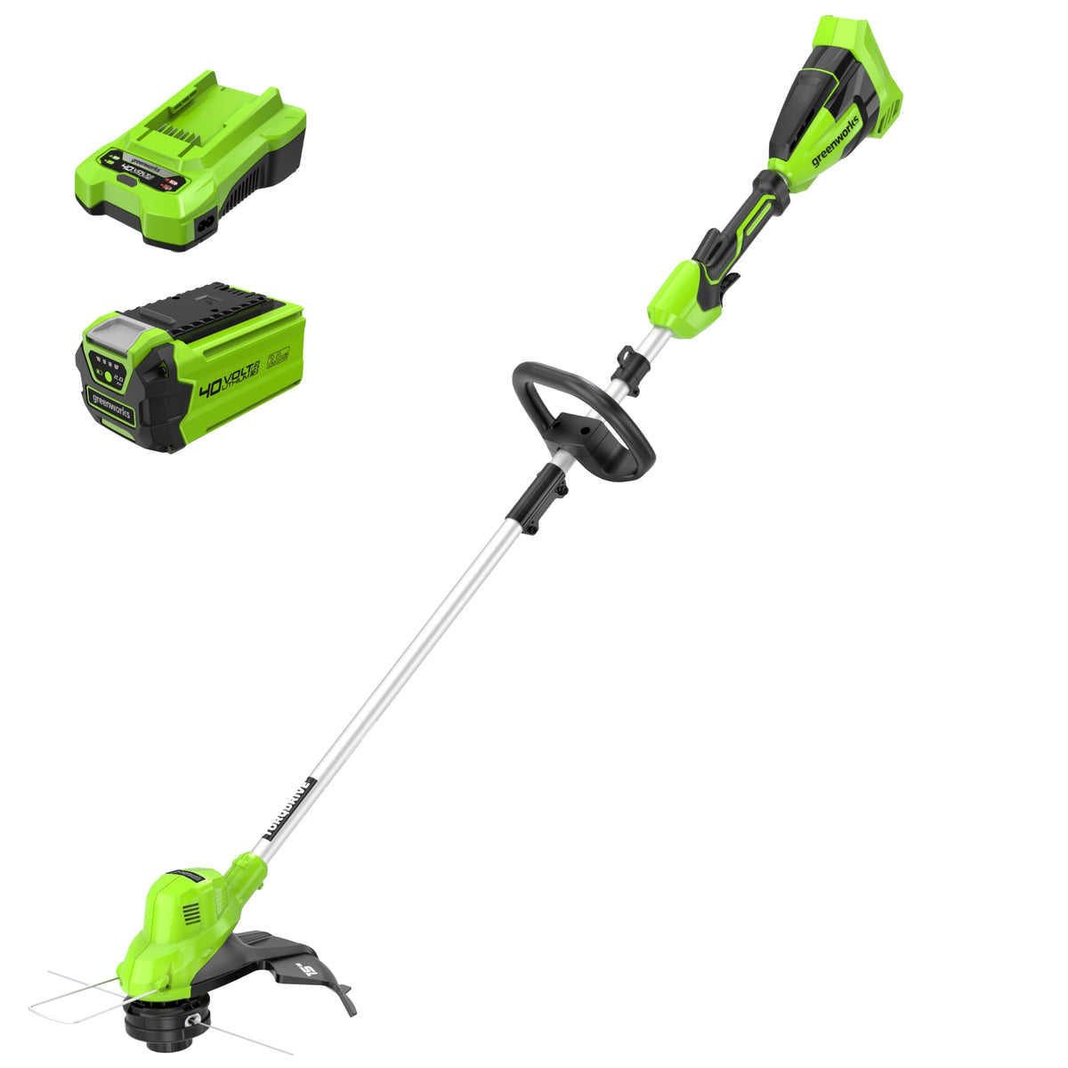 40V 15" Gen 2 Cordless String Trimmer: (1) 2.0 Ah Battery, (1) 2A Charger