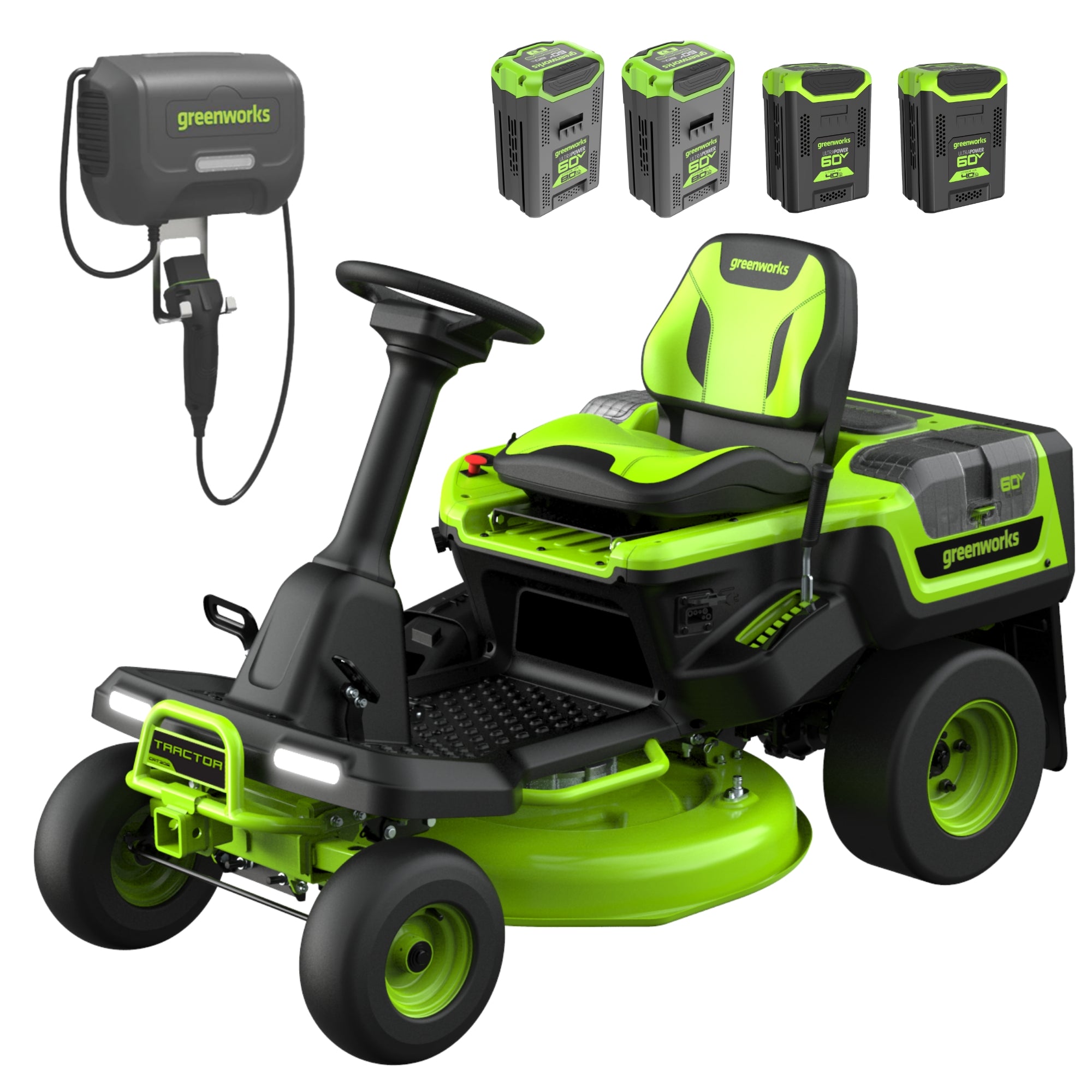 60V 30” CrossoverT Riding Lawn Tractor with (2) 8.0 Ah, (2) 4.0 Ah Batteries & 600-Watt Charger, CRT3061