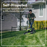 80V 21" Cordless Battery 4-in-1 Self-Propelled Mower: (1) 4.0Ah,(1) 2.0Ah Batteries & 2A Charger, LM2108S