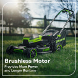 80V 21" Cordless Battery 4-in-1 Self-Propelled Mower: (1) 4.0Ah,(1) 2.0Ah Batteries & 2A Charger, LM2108S