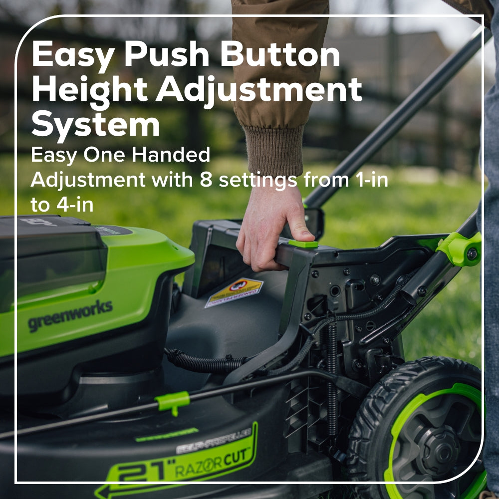 80V 21" Cordless Battery 4-in-1 Self-Propelled Mower: (1) 4.0Ah,(1) 2.0Ah Batteries & 2A Charger, LM2108S