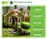 RENEWED 80V 21" Cordless Battery 4-in-1 Self-Propelled Lawn Mower: (1) 4.0 Ah, (1) 2.0 Ah Battery and Rapid Charger, LM2118S