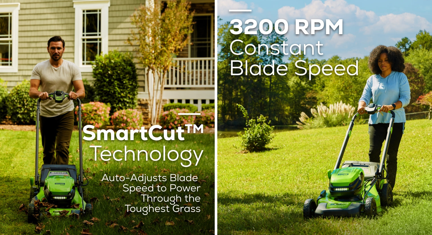 RENEWED 80V 21" Cordless Battery 4-in-1 Self-Propelled Lawn Mower: (1) 4.0 Ah, (1) 2.0 Ah Battery and Rapid Charger, LM2118S