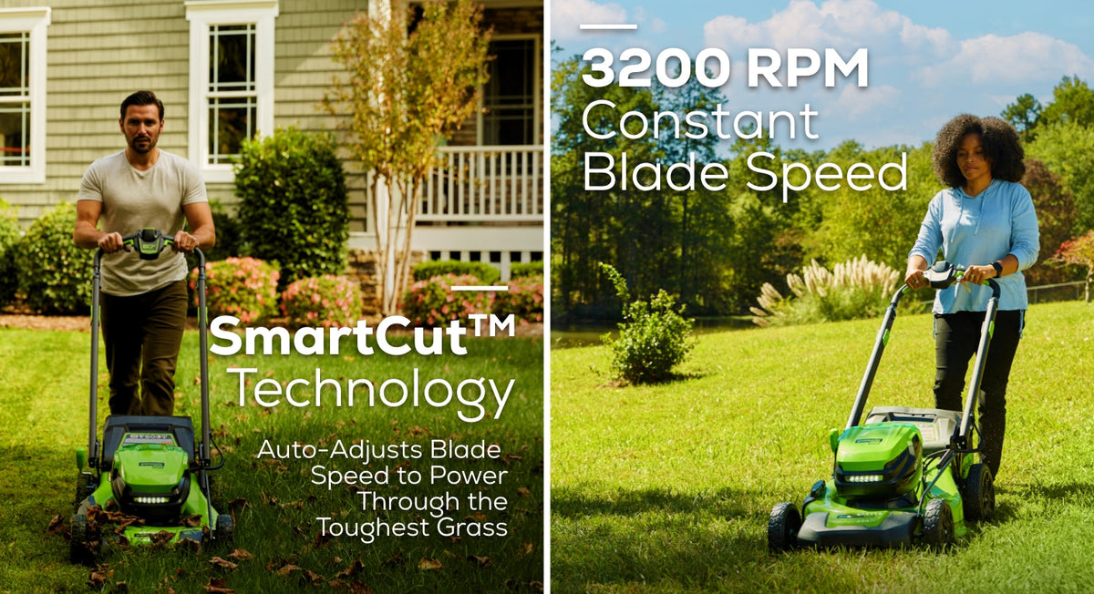 RENEWED 80V 21" Cordless Battery 4-in-1 Self-Propelled Lawn Mower: (1) 4.0 Ah, (1) 2.0 Ah Battery and Rapid Charger, LM2118S