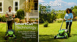 RENEWED 80V 21" Cordless Battery 4-in-1 Self-Propelled Lawn Mower: (1) 4.0 Ah, (1) 2.0 Ah Battery and Rapid Charger, LM2118S
