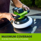 24V 10" Cordless Battery Buffer and Polisher (Tool Only)