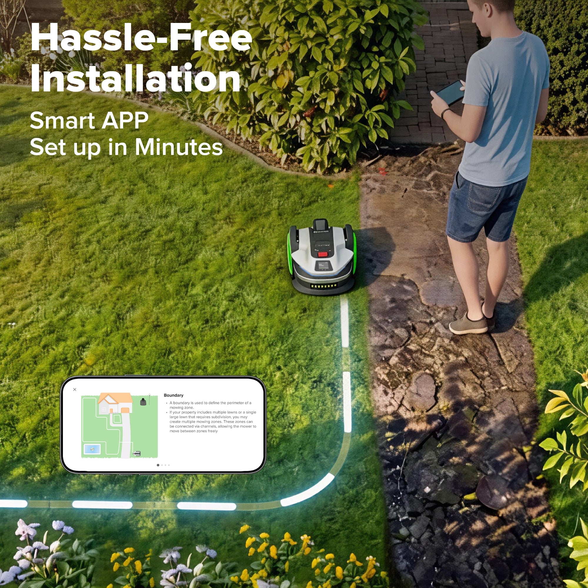 AiMowbot Wire-Free RTKVision Robotic Mower C30Z | 3/4 Acre