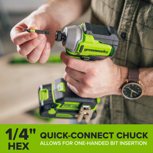 24V Cordless 280 in-lbs Drill/Driver Power Tool 8PC Combo Kit: (2) 2.0 Ah USB-C Batteries, 30W USB-C Charger Block, and 3' 100W USB-C Cable