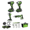 24V Cordless 280 in-lbs Drill/Driver Power Tool 4PC Combo Kit: (2) 2.0 Ah USB-C Batteries, 30W USB-C Charger Block, and 3' 100W USB-C Cable