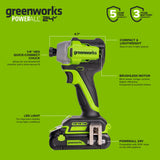 24V Cordless 280 in-lbs Drill/Driver Power Tool 4PC Combo Kit: (2) 2.0 Ah USB-C Batteries, 30W USB-C Charger Block, and 3' 100W USB-C Cable