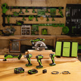 24V Cordless 400 in-lbs Drill/Driver Power Tool 5PC Combo Kit, (1) 4.0 Ah and (1) 2.0 Ah USB-C Batteries and Charger