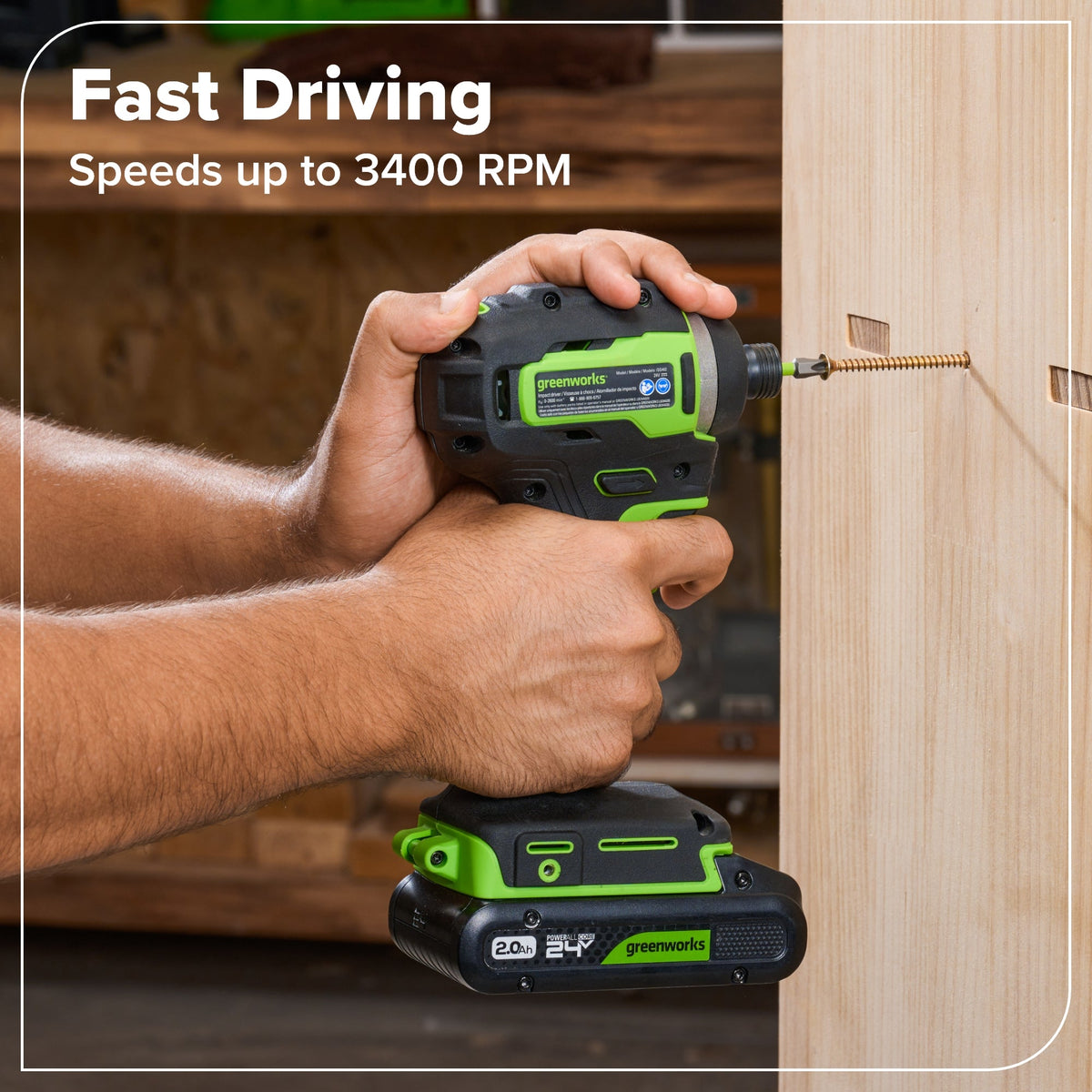 24V Cordless 400 in-lbs Drill/Driver Power Tool 8PC Combo Kit w/ (2) 4.0 Ah and (1) 2.0 Ah USB-C Batteries and Charger