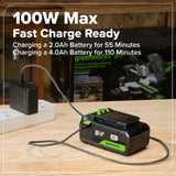 24V Cordless 400 in-lbs Drill/Driver Power Tool 8PC Combo Kit w/ (2) 4.0 Ah and (1) 2.0 Ah USB-C Batteries and Charger