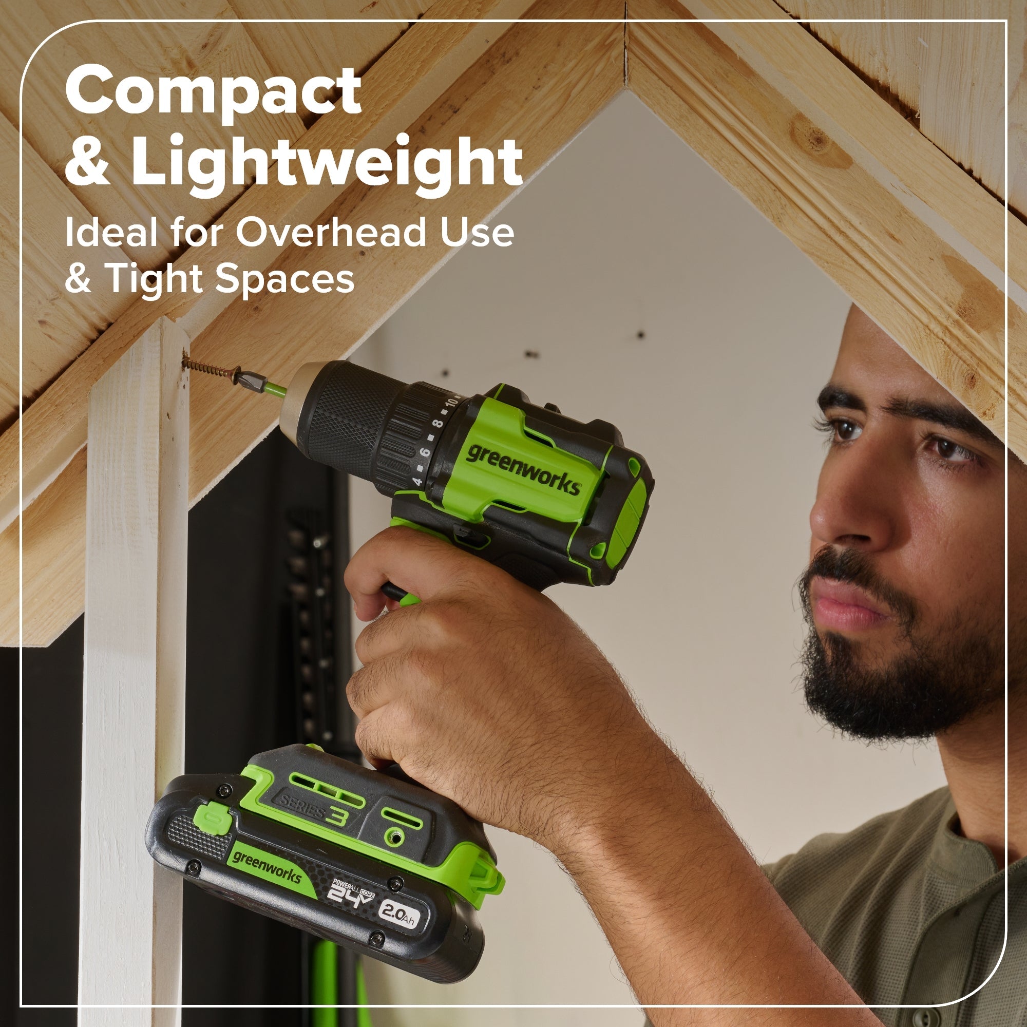 24V Cordless 400 in-lbs Drill/Driver Power Tool 8PC Combo Kit w/ (2) 4.0 Ah and (1) 2.0 Ah USB-C Batteries and Charger