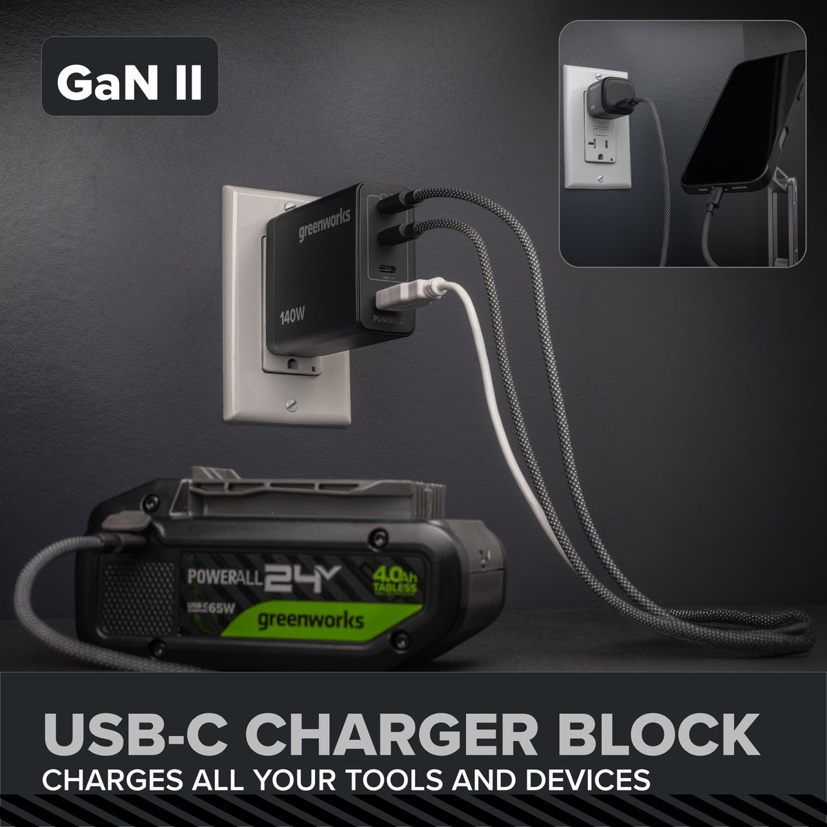 24V PowerAll Pro 530 in-lb Drill Driver and 2,200 in-lb Impact Driver Combo Kit, with (2) 2.0 Ah Batteries, 65W Charger, 3' Cable, Belt Clips, and Carrying Bag