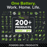 24V PowerAll Pro 530 in-lb Drill Driver and 2,200 in-lb Impact Driver Combo Kit, with (2) 2.0 Ah Batteries, 65W Charger, 3' Cable, Belt Clips, and Carrying Bag